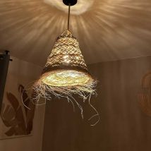 Ogomondo - Abat jour pour Lampe taille s Marocaine Doum tressée