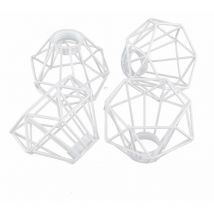 Abat-jour rétro Blanc Lot de 4 pour lampe de table E14