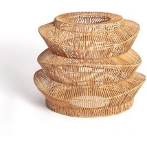 Iluzzia - Abat-jour Suspension Rotin Asha Ø500 mm Naturel