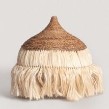 Iluzzia - Abat-jour Suspension Rotin et Ramie Kempo Wari Naturel