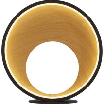 Abatjour Contemporaneo Crosby Acciaio Nero Policarbonato Marrone Led 11,04 3000K