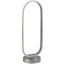 Abatjour Moderno Liner Alluminio Cromo Policarbonato Bianco Led 12W 3000K