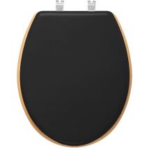 5five Simply Smart - Abattant wc modern color gris charbon en bois - 5five