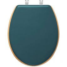 Five - Abattant wc modern color bleu pétrole en bois - 5