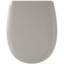 Olfa - Abattant easy clip avec descente assistée uni Gris Galet 36x46.5 cm