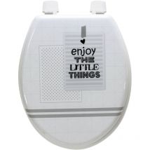 Arvix - Abattant de toilette en Bois compressé mdf Siege wc Standard charnières inox