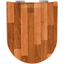 Olfa - Abattant Double Déclipsable 'Bois de Cerisier' Griotte 42-47 cmx36.5 cm