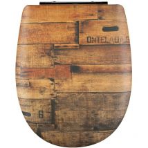 Olfa - Abattant easy clip à descente assistée au style palette Marron Clair 38x49.5 cm