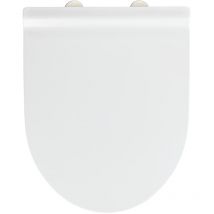 Abattant wc avec frein de chute Exclusif Nr. 6, abattant wc adapté à la céramique Duravit Durastyle Basic, fixation Fix-Clip, Duroplast