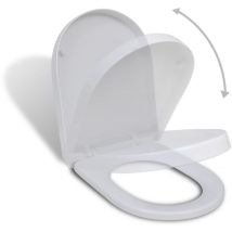 Abattant WC à fermeture en douceur Blanc Carré