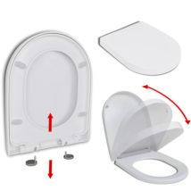 Abattant WC à fermeture en douceur Libération rapide Carré vidaXL