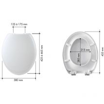 Anconetti - Asiento inodoro Ancozen - polipropileno blanco - freno de ca da