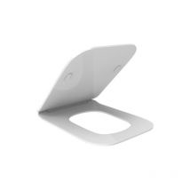 Ercos - Abattant wc blanc brillant à fermeture douce Wave BSWAVL0003 Blanc brillant