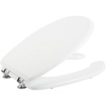 Idralite - Abattant wc blanc siège de toilette en mdf lisse avec couvercle mod. For Life
