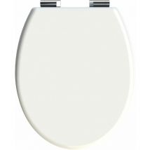 Allibert - Abattant wc en bois compressé à fermeture progressive cilento blanc