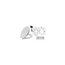 Saniplast - Abattant Wc En Charnières Inox Thermodurcissables 'tango' Blanc H057