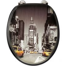 Allibert - Abattant wc en mdf décor new york