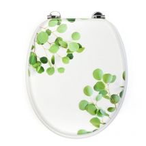 Gelco Design - abattant wc en mdf euka blanc/vert