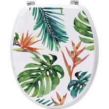 Tendance - Abattant wc mdf 18 pouces attaches acier inoxydable - exotica