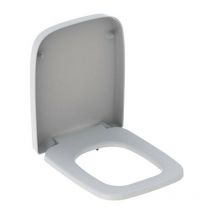 Geberit - Abattant wc Renova Plan rectangulaire, fermeture ralentie, fixation par le haut, Blanc