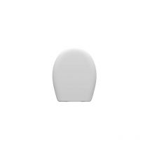 EDM - Abattant wc Loira avec charnière en acier inoxydable, compatible avec différentes marques, couleur blanche