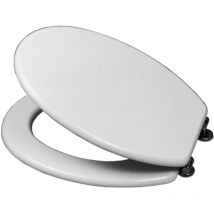 Abattant WC Mod.Classic universel en couche de bois et polyester 37x44 cm abattant WC blanc