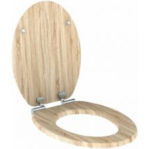 Allibert - Abattant wc en bois compressé décor chêne clair 4 faces naturo