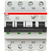ABB - Interruttore Magnetotermico Differenziale 6kA, ac, Curva c, 16A 30mA 3P+N DS3NC16AC30