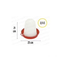 Abbeveratoio Polli Galline Pulcini a Sifone 3,5 lt Serbatoio Automatico Plastica Pollame 3,5 litri