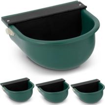 Abbeveratoio per cavalli - 4 pezzi - 2,8 litri - Plastica - Coperchio valvola