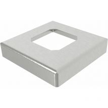 Abdeckkappe für Bodenanker / Halter für Glas, 108 x 108 mm,Edelstahl V4A - Economy