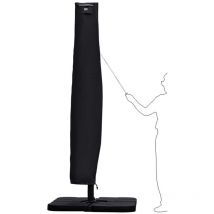 Sonnenschirm-schutzhülle, Ampelschirm Schutzhülle Abdeckhauben 600d Oxford, Schwarz, 260 Cm X 40/70/50 Cm - Sekey
