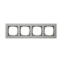 Gira - Abdeckrahmen 4f flach E2 Edelstahl 0214335
