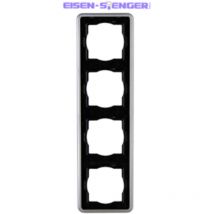 Kopp - Vision – Abdeckrahmen 4-fach, Farbe: Stahl - 302620065