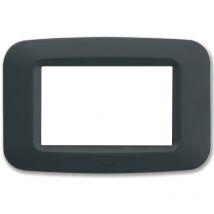 AVE Abdeckplatte Grau Schwarz – Technopolymer – 3 Module – Kompatibel mit System 45