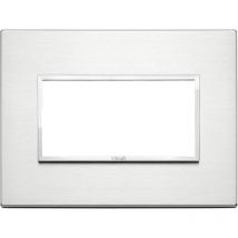 Eikon Evo Platte 4 Module Aluminium blank 21654.01 - Vimar