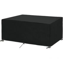 Abdeckung Gartenmöbel Wasserdicht 250 x 150 x 90 cm, Abdeckungen für Gartenmöbel, rechteckig, 420D Oxford, schwarze Plane für den Außenbereich,
