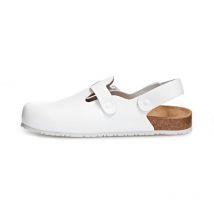 8040) Clog Berufsschuhe Nature ob weiß 45 - Abeba