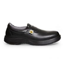 Abeba X-Light Safety Shoe Black ESD Slip-On Leather (S-6) (39)