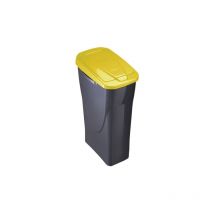 Eimer mit Deckel 15lt ecobin mit gelbem Deckel 42x31x20cm mondex