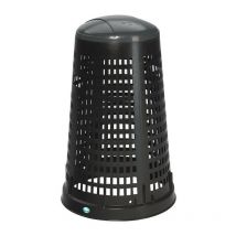Korbständer D525xH880mm Polypropylen schwarz Deckel grau passend für 120 l Säcke