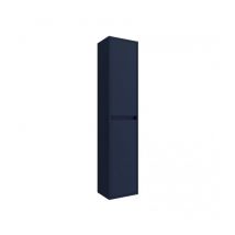 Abitare - Abgehängte Badezimmersäule 30x140 cm satinBlau mit zwei Türen - Nova