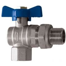 Abgewinkeltes Kugelhahn Standardwasserdurchfluss Und Schmetterlingsgriff Buchse X Stecker 1'