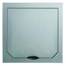 Abdeckung mit Klappdeckel Edelstahl-Optik matt, 94 x 94 mm 1471ESM - ABL