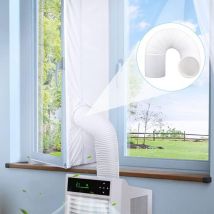 Elle - Ablaufschlauch für mobile Klimaanlagen, flexibler PVC-Ablaufschlauch für mobile Klimaanlagen (weiße gerade Drehrichtung Ø15 cm 300 cm)