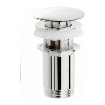 Ablaufventil Click-Clack 1"1/4 mit Ueberlauf Damast 12376 Chrom