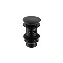 Fnx Bathrooms - Ablaufventil mattschwarz für Waschtische mit Überlauf