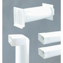 Abluftset Mauerkasten 150 mm - mit Rückstauklappe, Rechteckanschluss