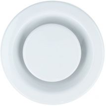 Abluftventil Stahl Weiss Zuluft Abluft mit Einbaurahmen verstellbar 80mm