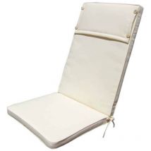 Abnehmbar Und Wasserdichtes Polyesterkissen Mit Rückenlehne 113x49 Cm - Beige - Beige